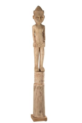 J-Line Afrikanische Figur Stehend Holz Natürlich Groß 31094