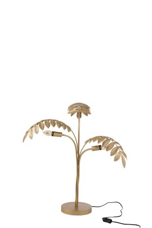 J-Line Tischlampe Palm Tree Zink Gold 7811