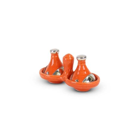 Tajine mini Orange mit Metall 2-teilig SFMKTJ00029