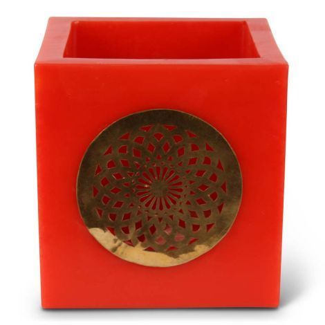 Teelichthalter Qamra Rot Ø 20 x 20cm SFKSWH00051