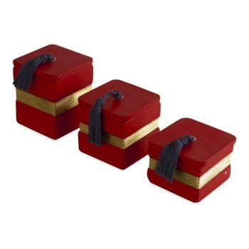 Duftkerzen Quadrat Halawa Rot mit Gold SFKSWH00040