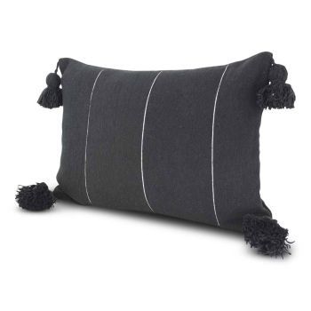 Marokkanischer Pom-Pom Schwarz mit Silber SFSRKUS00053