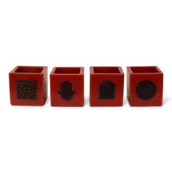 Marokkanischer Kerzenständer Rot Ø 12 x 12cm SFKSWH00074