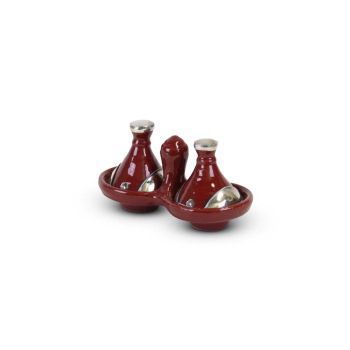 Tajine mini Burgund mit Metall 2-teilig SFMKTJ00034