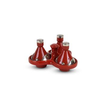 Tajine mini Rot mit Metall 3-teilig SFMKTJ00018