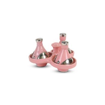 Tajine mini Rosa mit Metall 3-teilig SFMKTJ00017